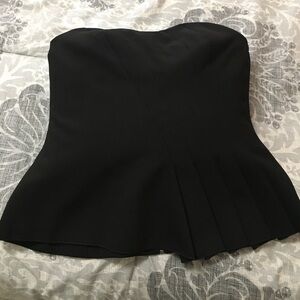 Trina Turk Black Strapless Blouse